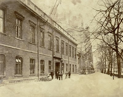 Eton College, a View Towards the Entrance to School Yard and College Chapel, 1860s by English Photographer